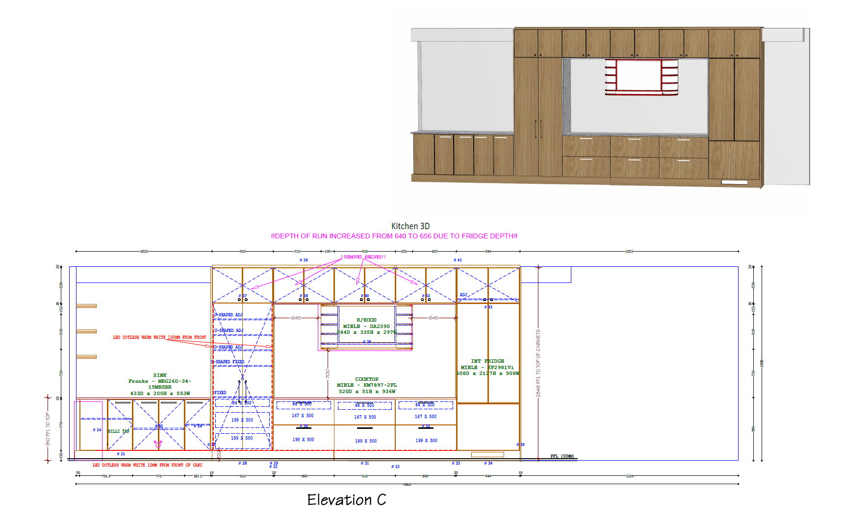 Kitchen design Cabinet Vision drafting