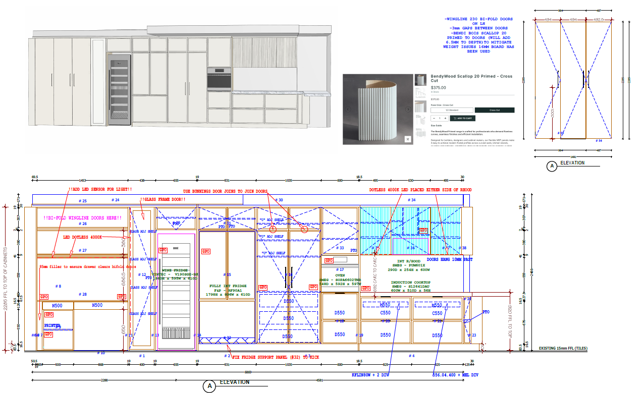 Kitchen layout production file